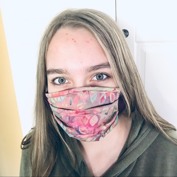 Face mask, face covering, filter pocket purple - Picture 3 of 8